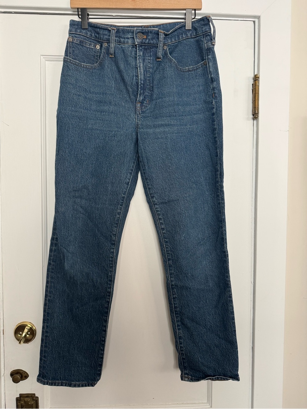 Madewell Classic Straight-Leg Jeans in Medium Denim Blue